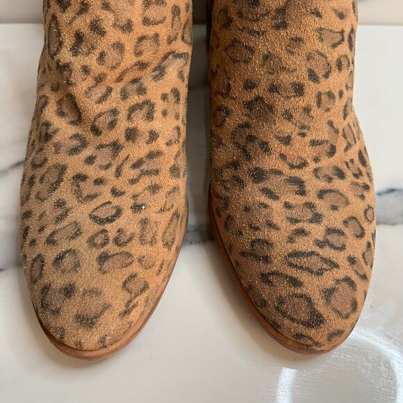 Coconuts by Matisse Women's Leopard Leather Pronto Booties Sz 8 Festival Boho - Picture 3 of 9